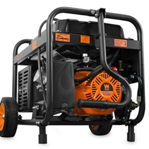 WEN DF475T Dual Fuel 120V/240V Portable Generator with Electric Start Transfer Switch Ready, 4750-Watt, CARB Compliant