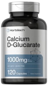 calcium d-glucarate 1000mg | 120 capsules | non-gmo, gluten free supplement | by horbaach
