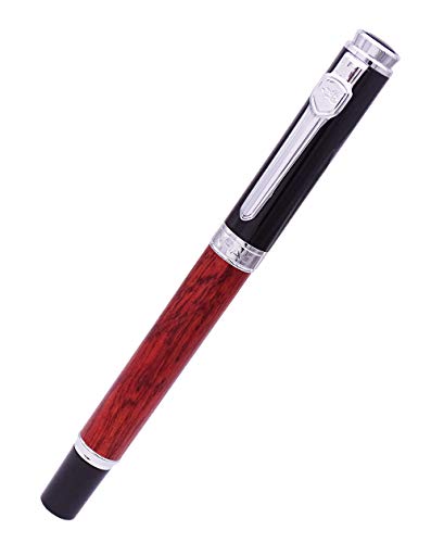 Jinhao Nature Rose Wood Fountain Pen Bent Nib(Fine to Broad Size),Fude Pen for calligraphy,art drawing and handwriting