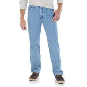 wrangler men's regular fit 5-pocket jeans (light indigo wash, 36 x 29)