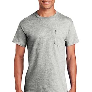 Gildan Men's Ultra Cotton T-Shirt with Pocket, Style G2300, 2-Pack, Sport Grey, Large