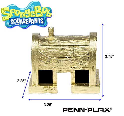 Penn-Plax Officially Licensed Spongebob Squarepants Krusty Krab Golden Edition Aquarium Ornament