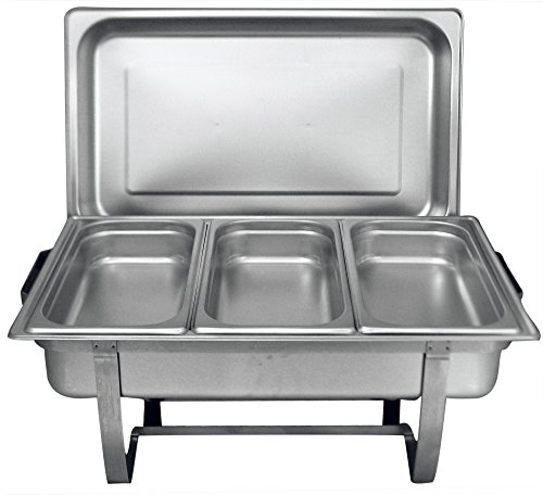 Tiger Chef Third Size Stainless Steel Steam Table Water Pan, Food Pan For Food Warmer Buffet Server for Parties, Restaurants, Catering Supplies (3, Third Size)