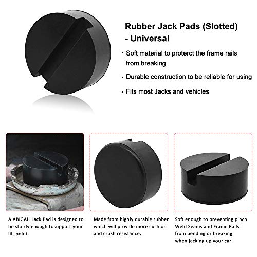 Rubber Jack Pad (Slotted) - Universal, Standard-Size - Frame Rail Protector