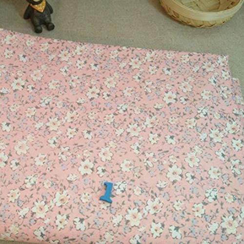 Bluelans 7pcs 10" x 10" (25cm x 25cm) Top Cotton Craft Fabric Bundle Squares Patchwork DIY Sewing Scrapbooking Quilting Floral Dot Pattern Light Pink