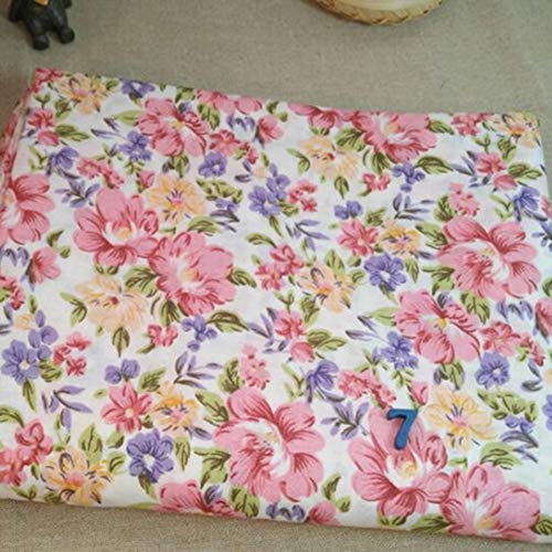 Bluelans 7pcs 10" x 10" (25cm x 25cm) Top Cotton Craft Fabric Bundle Squares Patchwork DIY Sewing Scrapbooking Quilting Floral Dot Pattern Light Pink