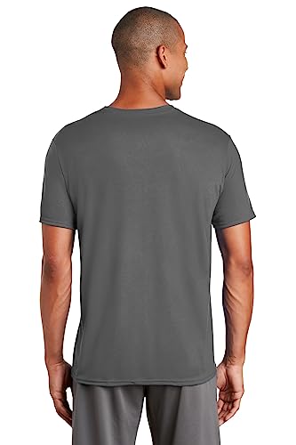 Gildan Men's Moisture Wicking Polyester Performance T-Shirt, 2-Pack, Charcoal, Medium