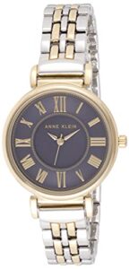 anne klein women's ak/2159nvtt two-tone bracelet watch