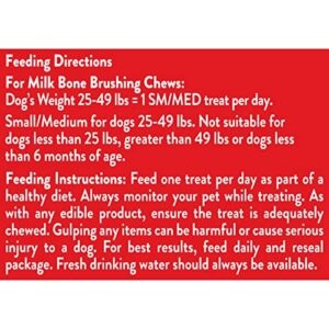 Milk-Bone Fresh Breath Brushing Chews, 25 Small/Medium Daily Dental Dog Treats