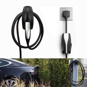 seven sparta charging cable holder with chassis bracket for tesla model 3 model y model x model s charger cable organizer tesla accessories car wall connector (black)