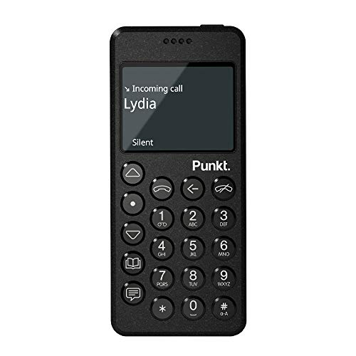 Punkt. MP02 New Generation 4G LTE Minimalist Mobile Phone for Calling & Texting | Black | Unlocked, Nano-SIM, Wi-Fi Hotspot, Digital Security, 2GB RAM+16GB Storage, 1280 mAh Battery, Multiband