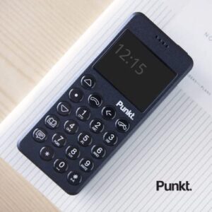 Punkt. MP02 New Generation 4G LTE Minimalist Mobile Phone for Calling & Texting | Black | Unlocked, Nano-SIM, Wi-Fi Hotspot, Digital Security, 2GB RAM+16GB Storage, 1280 mAh Battery, Multiband