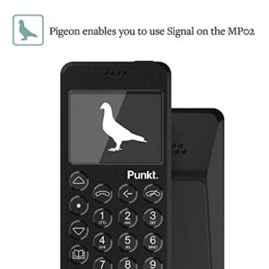 Punkt. MP02 New Generation 4G LTE Minimalist Mobile Phone for Calling & Texting | Black | Unlocked, Nano-SIM, Wi-Fi Hotspot, Digital Security, 2GB RAM+16GB Storage, 1280 mAh Battery, Multiband