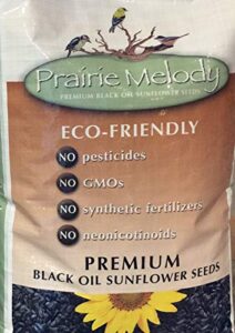 prairie melody(tm) premium black oil sunflower bird seed, pesticide free, 12-pound bag