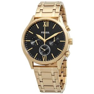 fossil fenmore midsize multifunction gold-tone stainless steel watch bq2366