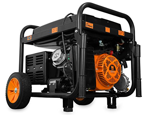 WEN DF1100T 11,000-Watt 120V/240V Dual Fuel Portable Generator with Wheel Kit and Electric Start - CARB Compliant, Black