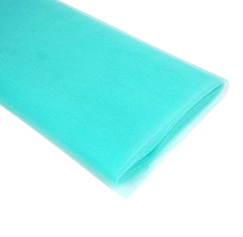 54" by 10 Yards (30 ft) Aqua Fabric Tulle Bolt for Wedding and Decoration (Aqua)