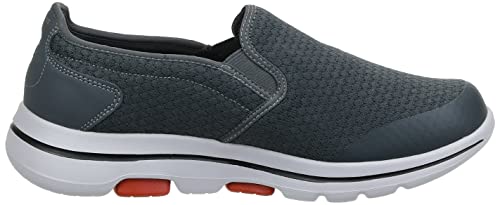 Skechers Men's GOwalk 5 - Elastic Stretch Athletic Slip-On Casual Loafer Walking Shoe Sneaker, Charcoal, 9