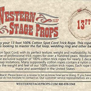 Western Stage Props Cotton Trick Rope Lasso for Kids and Adults - 13 Foot