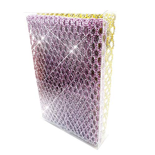 Olivia tree 2pcs glitter metal kitchen dish towel,dish cloth,dish scrubber,mesh wash net, dish sponge, dish wash net