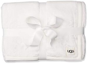 ugg unisex-adult duffield throw ii wearable blanket, cream, one size us