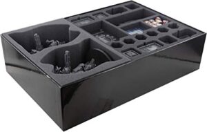 feldherr foam tray set compatible with adeptus titanicus: grand master edition board game box