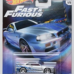 HOT Wheels Fast & Furious Premium Fast Imports, Silver Nissan Skyline GT-R 1/5