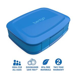 Bentgo Fresh – Leak-Proof, Versatile 4-Compartment Bento-Style Lunch Box with Removable Divider, Portion-Controlled Meals for Teens and Adults On-The-Go – BPA-Free, Food-Safe Materials (Blue)