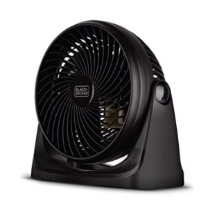 BLACK+DECKER Turbo Desk Fan – Electric Portable 7 Inch Table Fan with Adjustable Tilt for Quiet Cooling, Black