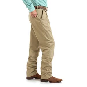 Wrangler mens Pleated Front Casual Pants, Khaki, 38W x 32L US