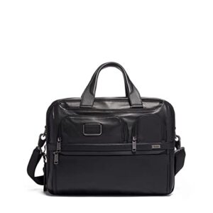 tumi briefcase, official genuine alpha expandable organizer laptop brief, black