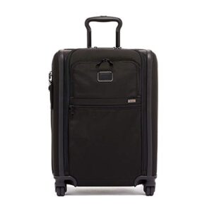 tumi alpha continental expandable 4-wheeled carry-on - roller bag for extended trips or weekend getaways - carry-on luggage with 4 spinner wheels - travel suitcase for men & women - black