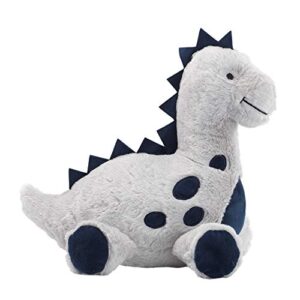 Lambs & Ivy Baby Dino Blue/Gray Plush Dinosaur Stuffed Animal Toy Plushie- Spike