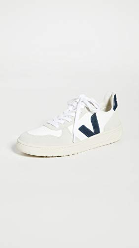 Veja Women's V-10 Sneakers, White/Nautico, 6 Medium US