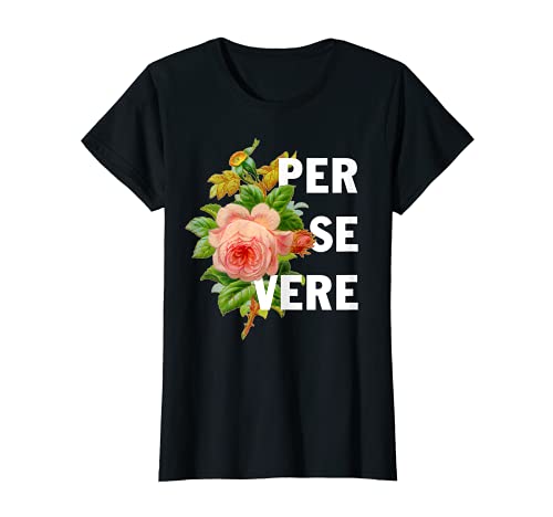 Womens Persevere Vintage Rose T shirt