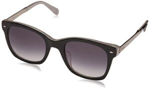 fossil women's fos 2086/s rectangular sunglasses, black white, 51mm, 22mm
