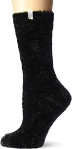 ugg women's leda cozy sock, black, one size