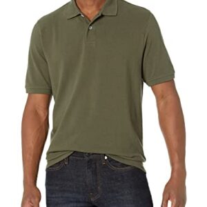 Amazon Essentials Men's Regular-Fit Cotton Pique Polo Shirt (Available in Big & Tall), Olive, X-Large