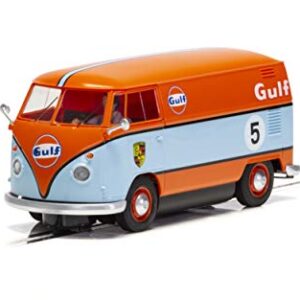 Scalextric Volkswagen Panel Van Gulf Livery 1:32 Slot Race Car C4060 Orange and Light Blue