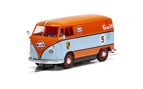 Scalextric Volkswagen Panel Van Gulf Livery 1:32 Slot Race Car C4060 Orange and Light Blue