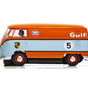 Scalextric Volkswagen Panel Van Gulf Livery 1:32 Slot Race Car C4060 Orange and Light Blue