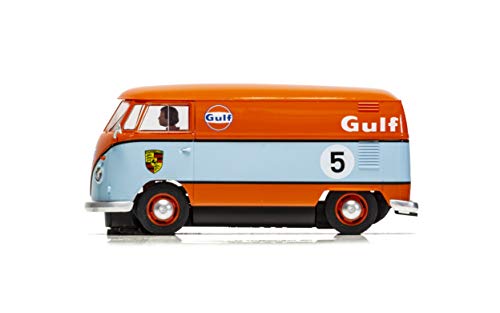 Scalextric Volkswagen Panel Van Gulf Livery 1:32 Slot Race Car C4060 Orange and Light Blue