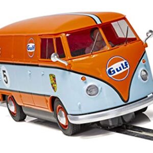 Scalextric Volkswagen Panel Van Gulf Livery 1:32 Slot Race Car C4060 Orange and Light Blue