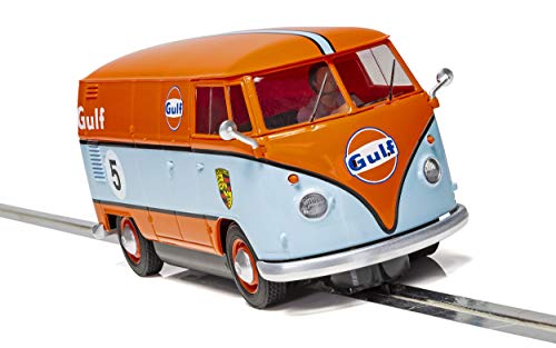 Scalextric Volkswagen Panel Van Gulf Livery 1:32 Slot Race Car C4060 Orange and Light Blue