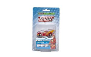 scalextric micro my first justice league the flash 1:64 slot race car g2169, red & yellow