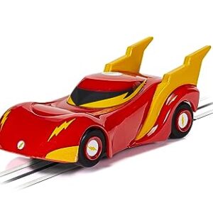 Scalextric Micro My First Justice League The Flash 1:64 Slot Race Car G2169, Red & Yellow