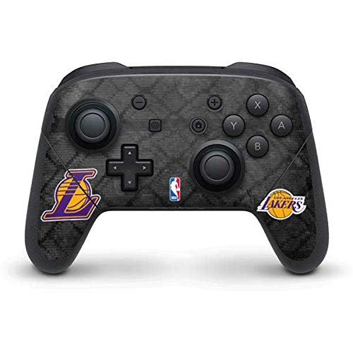 Skinit Decal Gaming Skin Compatible with Nintendo Switch Pro Controller - Officially Licensed NBA Los Angeles Lakers Dark Rust Design