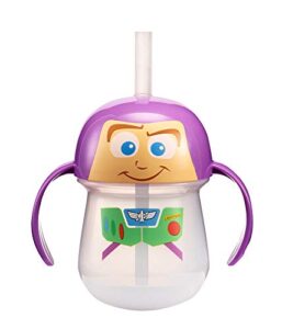 the first years disney/pixar toy story buzz lightyear baby trainer straw cup, 7 ounces