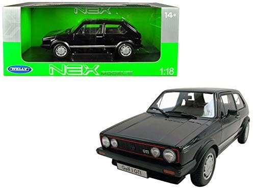 Volkswagen Golf 1 GTI Black 1/18 Diecast Model Car by Welly 18039