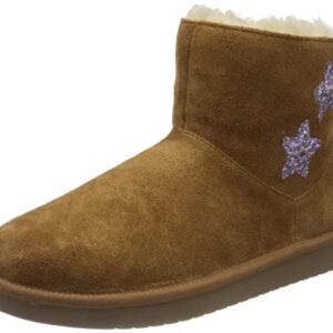 Koolaburra by UGG Unisex-Child Koola Star Mini Fashion Boot, Chestnut, 1 Little Kid